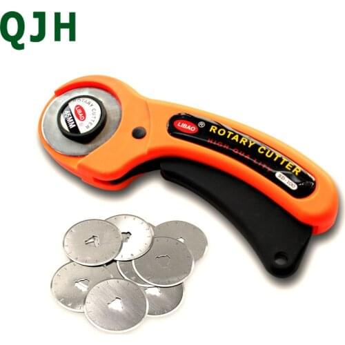 45mm Rotary Cutter Tailor Tools Round Cloth Cutting Knife Hand Rotary Carpet Tool Rug Cutting Knife Foot Cloth Leather Cutter