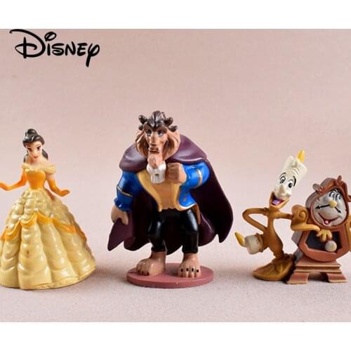 6pcs Disney Beauty And The Beast Anime Cinderella Princess Ction Figures Pvc Collection Model Doll Toys For Childrens Gifts