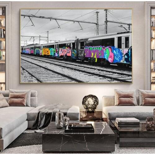 Canvas Painting Abstract Graffiti New York Street Wall Art Posters Vogue Nordic Bedroom Interior Living Room Decoration Pictures