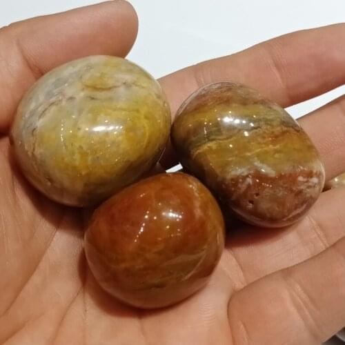 DHXYZB 3pcs Natural colours agate gravel palm Stones Crystal Rock Quartz Mineral Specimen Fish Tank Garden Flowerpot home Decor