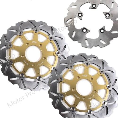 For Suzuki SV650 2003 - 2010 Front Rear Brake Disc Disk Rotor Kit SV S 650 SV650S 650S 03 2004 2005 2006 2007 2008 2009 10 GOLD