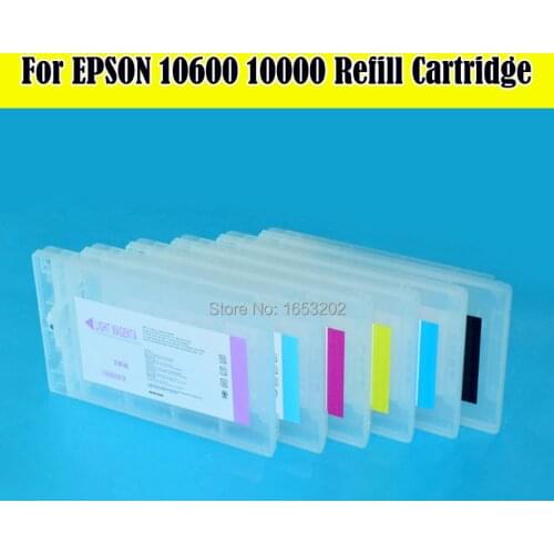 6 Piece/Lot 850ML Refill Ink Cartridge T511-T516 For Epson Style Pro 10600 10000 Printer With Show Ink Level Resettable Chip
