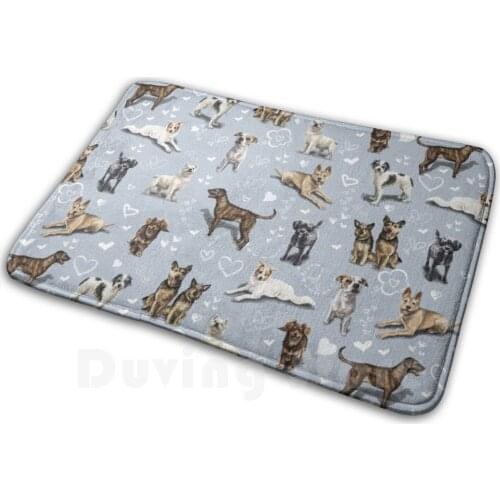 The Crossbreed Mat Rug Carpet Anti-Slip Floor Mats Bedroom Crossbreed Cross Breed Mongrel Dog Terrier Spaniel Collie Labrador