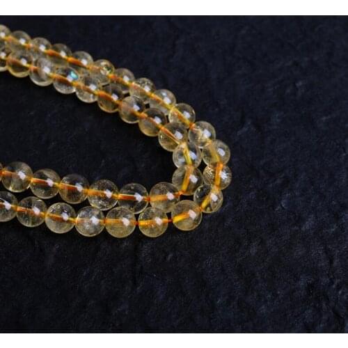 Wholesale 1 string o15.5" 100% Natural Citrine 6mm 8mm 10mm 12mm Round Gem Stone Loose Beads