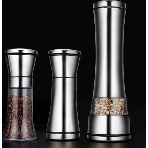 Manual Mill Pepper and Salt Grinder Refillable Adjustable Grinder Spice Mill Kitchen Spice Grinder Tools Kitchen Accessories