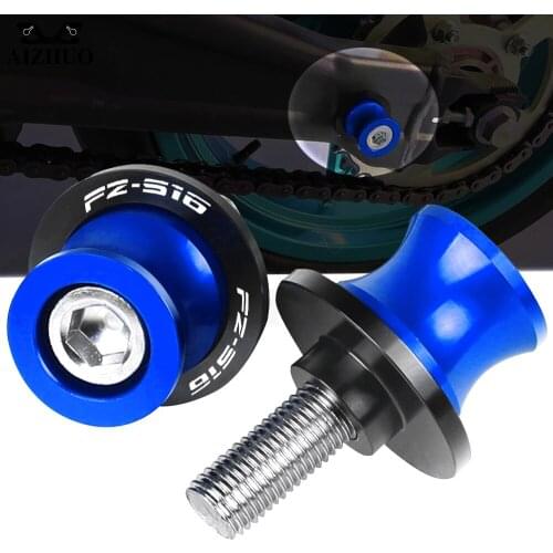 Motorcycle FOR YAMAHA FZ16 FZS16 FAZER16 2008-2018 Stand Screws 6MM Swingarm Slider Spools FZS 16 LOGO CNC Aluminum Accessories