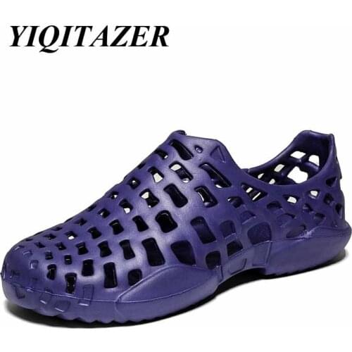 YIQITAZER 2018 New Summer Cool Beach Slipony Sandals men Shoes,Super Light Casual Sandals man Water Shoes Home Couple Shoes