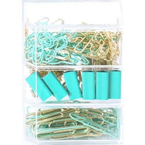 Combination Stationery Set, Purse Clip, Paper Clip, Paper Clip, 3 Compartments, Clip, Office Supplies