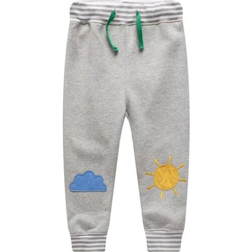 Funnygame New 2021 Cartoon Childrens Long Pants Cotton Cute Boys Girls Sweatpants for Autumn Spring Kids Trousers Pants