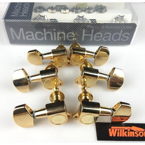 NEW wilkinson WJN-01 3R-3L Guitar Machine Heads Tuners WLS 3+3 Gold Tuning Pegs ( With packaging )