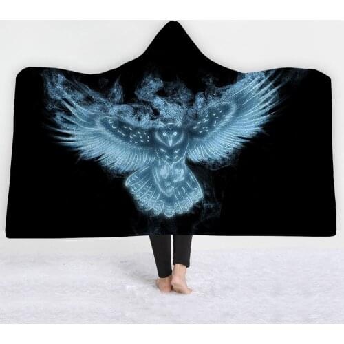 40 colors animal Owl Hooded Blanket Sherpa Fleece Monster Wearable plush Throw Blanket on Bed Sofa Thick warm