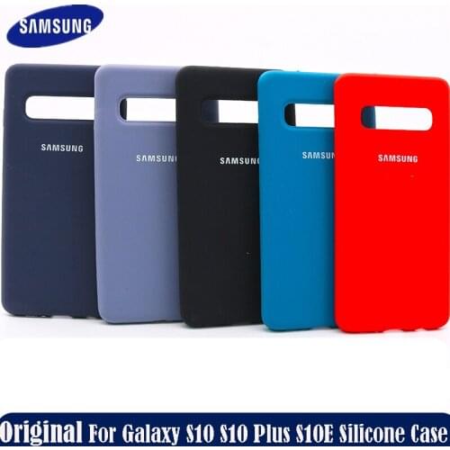 Original Samsung Galaxy S10 Plus Liquid Silicone Case Silky Soft-Touch Shell Cover For Galaxy S10 e S10 Plus With Box