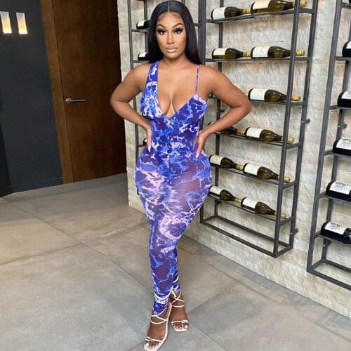 Sexy Mesh Sheer Two Piece Set Women Festival Clothing Bodysuit Top and Leggings Party Club Birthday Outfits for Women Jumpsuits