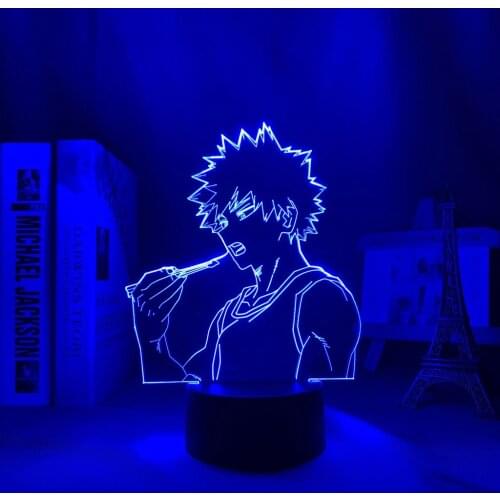 Anime3d Led Night Lamp Bakugo My Hero Academia for Room Decor Birthday Gift Manga Gadget My Hero Academia Katsuki Bakugo Light