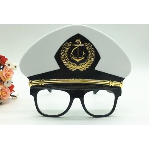 6 Pairs Classic Party Mask Ornaments Costume Captain Glasses Beach Party Favors Photo Booth Novelty Party Sunglasses