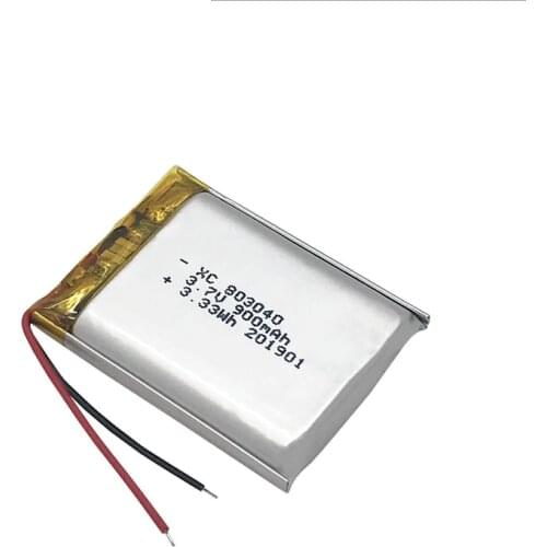 900mah 3.7v 803040 lithium li polymer rechargeable battery small Bluetooth speaker column DVR-mirror car DVR navigator