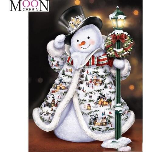 Snowmen 5D DIY Diamond Painting Christmas Mosaic Full Square /Round Drill Diamond Embroidered Cross Stitch Home Decor Rhinestone