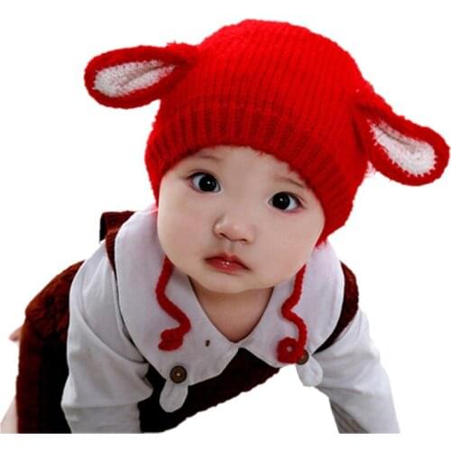 Brand Hat Children Toddler Kids Baby Warm Winter Wool Knit Beanie Fur Pom Pom Bobble Hat Cap Winter Warm Hat