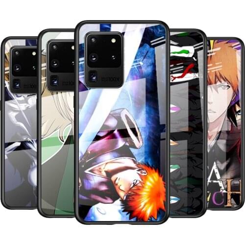Tempered Glass Cover Anime Bleach ichigo For Samsung Galaxy S21 Ultra Plus 5G M51 M31 M21 Shockproof Shell Phone Case