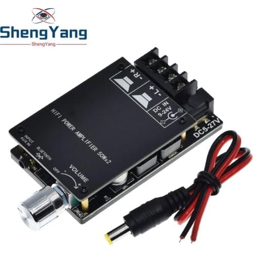 HIFI stereo Bluetooth 5.0 digital power amplifier board TPA3116 50WX2 speaker audio amplifier with filter