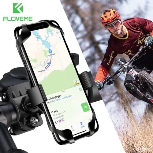 FLOVEME Bicycle Phone Holder 360 Degree Universal Phone Holder For Bike Bicycle Motorcycle Handlebar Mobile Smartphone Support