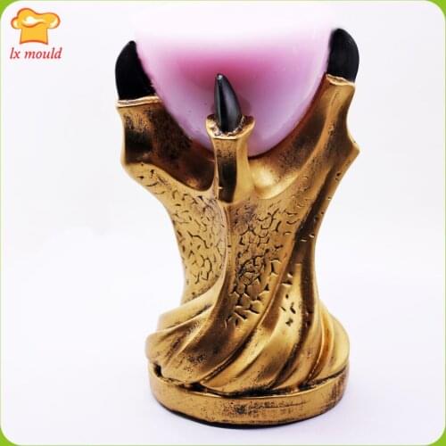 LXYY MOULD New 3D Dragon Claw Candle Silicone Mold Right Game Personality Decoration Silicone Tool