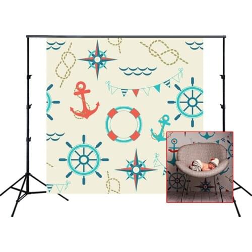 HUAYI Photography Backdrop Newborns Child Baby Birthday Photobooth Background Vintage Anchor Sail Photo Backdrop Props XT-5038