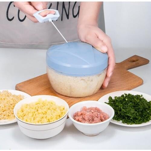 500ml Pull Garlic/Onion Chopper Crusher Press Manual Food Cutter Processor for Fruit Vegetables Meat Kitchen Tool Food Chopper