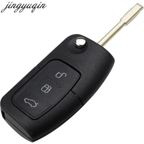 Jinyuqin FO21 3 Buttons Flip Folding Remote Key Shell Fob For Ford Focus Mondeo Key Fob Case