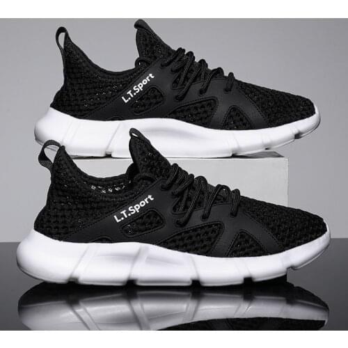 Summer Breathable Mesh Mens Sneakers Hollow Black Men Shoes High Quality Comfortable Walking Sneaker Tenis Zapatillas Hombre