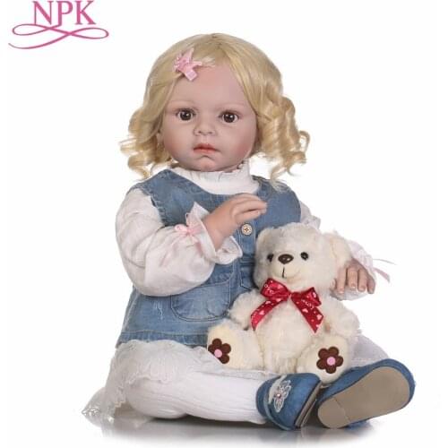 NPK 70cm Soft Silicone Girl Princess Dolls Lifelike Newborn Babies Alive Bebes Reborn Baby for Child Play House Bedtime Toy Gift