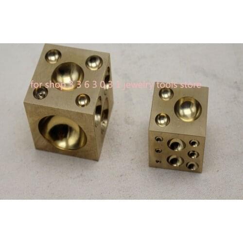 Brass Jewelry Dapping Block Rustproof Making Metal Forming Doming Punch Dapping 38mm/50mm