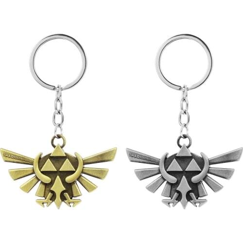 The Legend of Wings Logo Pendant Keychain for Men Antique bronze silver color key ring Jewelry gift