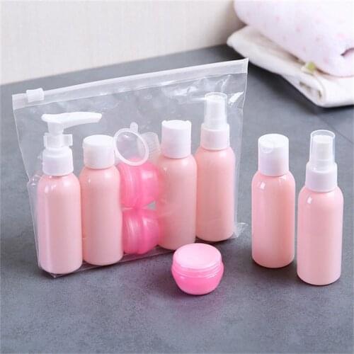 Refillable Travel Bottles Set Package Cosmetics Bottles Plastic Pressing Spray Bottle Makeup Tools Kit For Travel