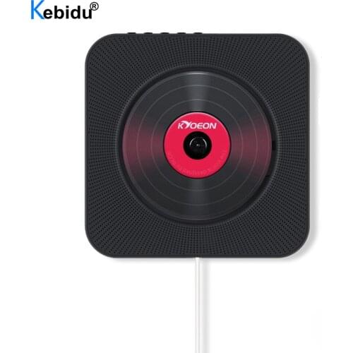 Wall Mounted CD Player Surround Sound FM Radio Bluetooth USB MP3 Disk Portable Music Player Remote Control Stereo Home Speaker