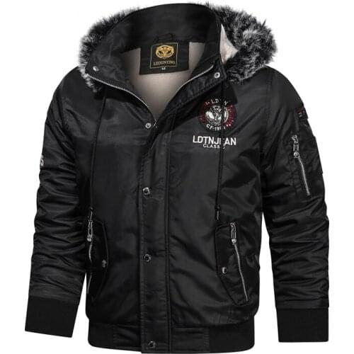 New Winter Plush Thickened Casual Mens Cotton Clothes Warm Trend Coat Hooded Loose Large Cotton Clothes