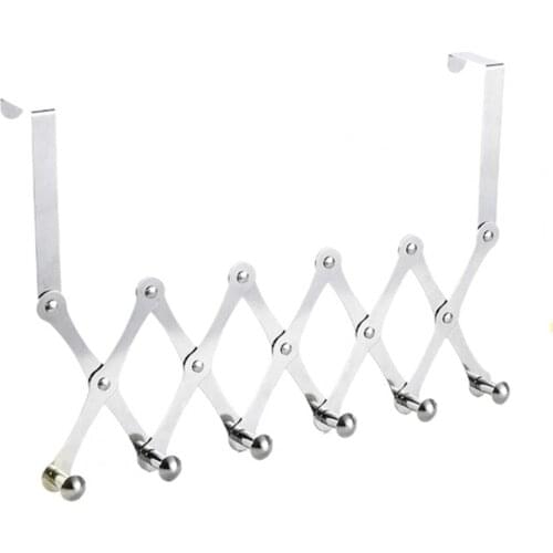 Hat Organizer Punch Free Anti-deform Stainless Steel Lightweight Space-saving Metal Clothes Organizer Hook for Home Key Holder