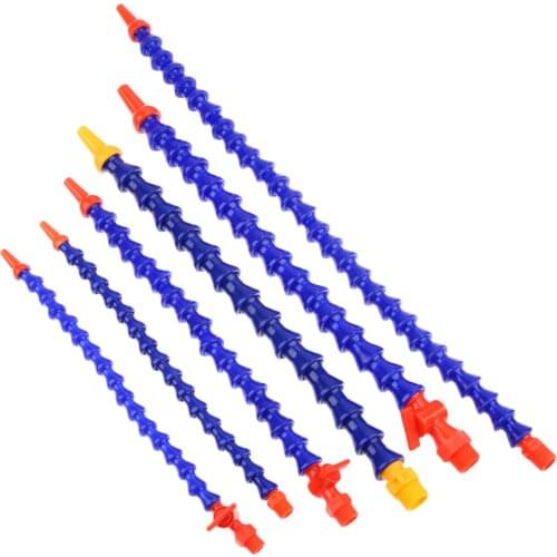 Plastic 1/4" 3/8" 1/2 Thread Flexible Water Oil Coolant Pipes Hoses Round Nozzle For CNC Machine Lathe Cooling Tube 300mm-500mm