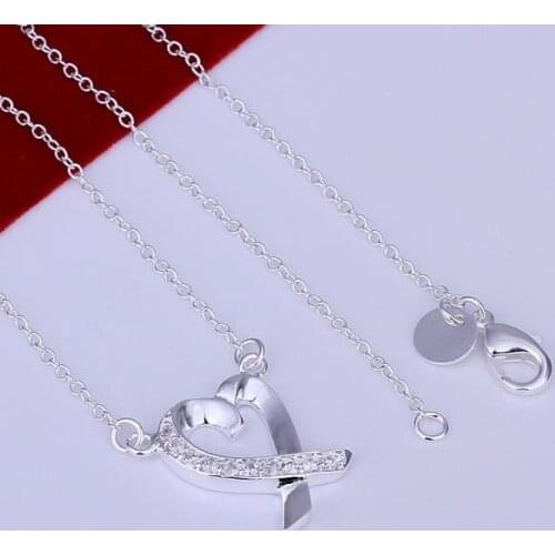 N160 Lucky Charm Silver Color Pendants For Women Jewelry Necklace Accessories Fashion Inlaid Seatangle Necklace /dfyalxfa