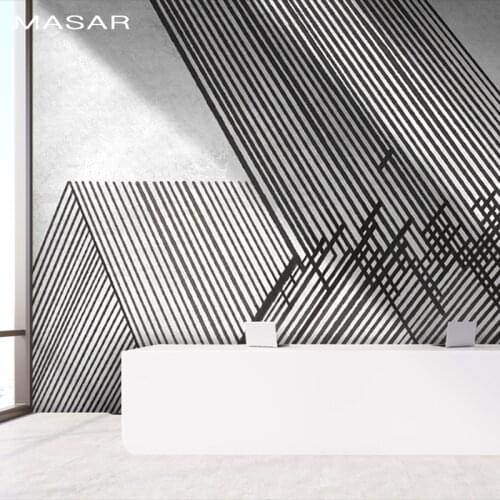MASAR Line interlacing simple mural bedroom living room kitchen background wall wallpaper waterproof adhesive surface