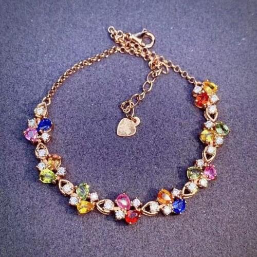 Luxury 18k Gold Original Bracelet for Women Natural Gemstone Bracelet for Party High Quality Jewelry Wedding Gift Bijoux Femme