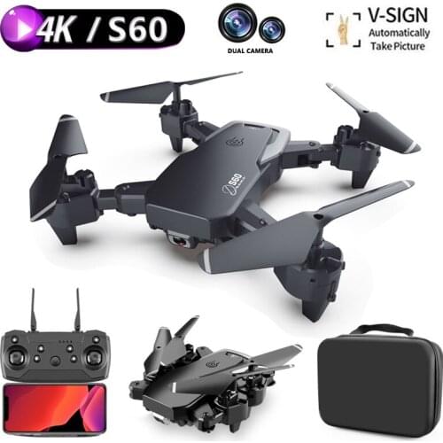 S60 Drone 1080P Drone 4k Profesional HD Wide Angle Camera WiFi Fpv Drone Dual Camera Height Keep Drones Camera Helicopter Toys