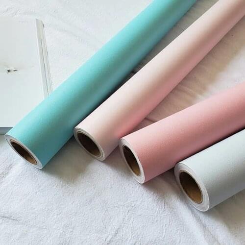 Blue grey pink Thick wallpaper self-adhesive bedroom living room decoration background wall paper solid color waterproof sticker