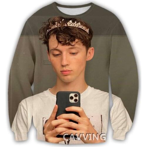 CAVVING 3D Printed Troye Sivan Crewneck Sweatshirts Harajuku Styles Tops Long Sleeve Sweatshirts for Men/women 01