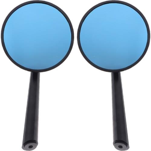 1 Pair Metal Universal Motorcycle Handle Bar End Rearview Side Convex Side Mirrors, 5 colors