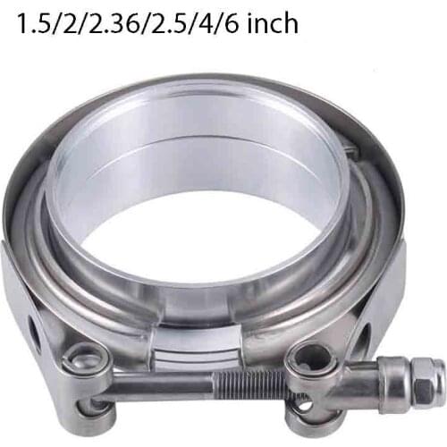 V band Clamp 1.5/2/2.36/2.5/4/6 inch Stainless Steel V-band Clamp Male Female Exhaust Flange Stainless Steel Vband Clamps
