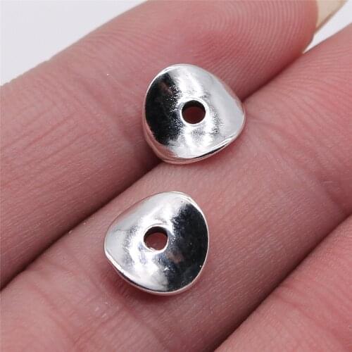 WYSIWYG 20pcs Irregular Septa Beads For Diy Jewelry Making Jewelry Finding Antique Silver Color 10x10mm Spacer Beads