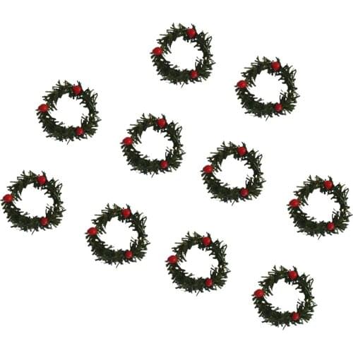 10pcs Pine Cone Wreath Christmas Wreath Simulation Wreath Model for