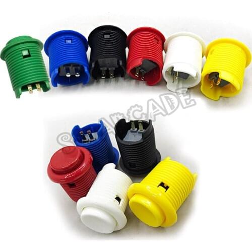 100pcs/lot 28mm drilling hole Arcade concave Push Button with built in switch