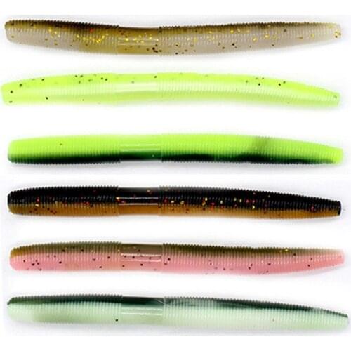8Pcs/Lot Fishing Soft Lure Senko Worm Bait Silicone Plastic SwimBait Neko Rig Wacky Crankbait Trick Worms Ned Rig